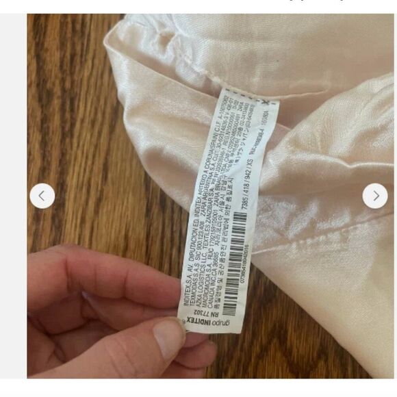 NWT Zara Cut-Out Satin Effect Crop Top Champagne Beige-Pink Size XS - Picture 5 of 5